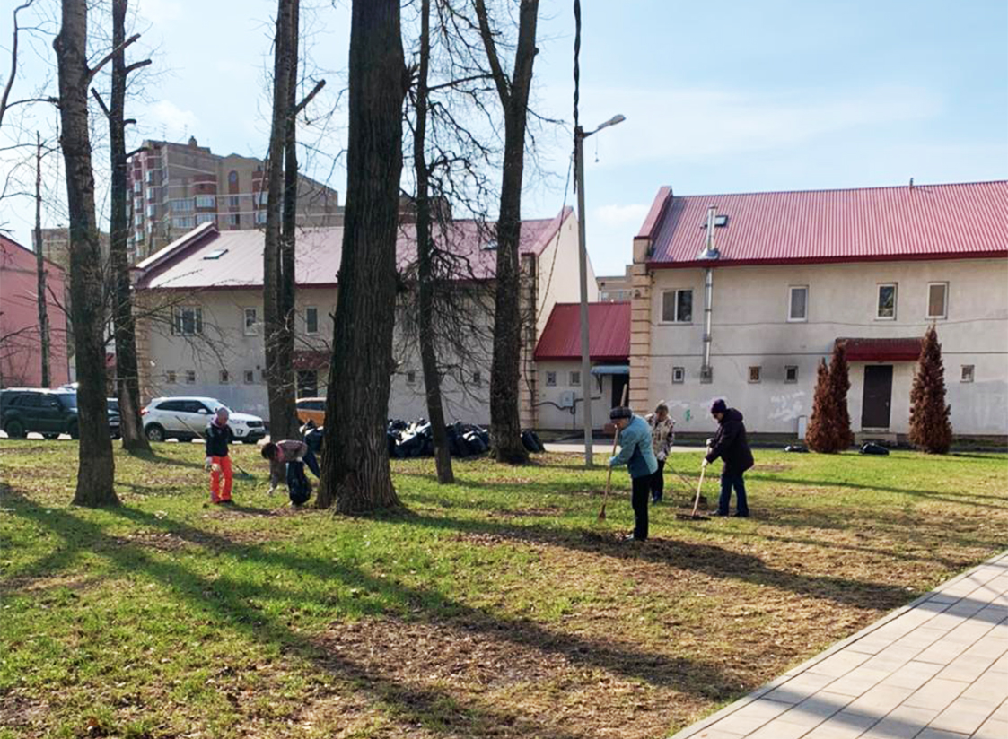 Благоустроительные работы вблизи Спортивно-культурного цента "Пересвет" проходят в поселении Рязановское