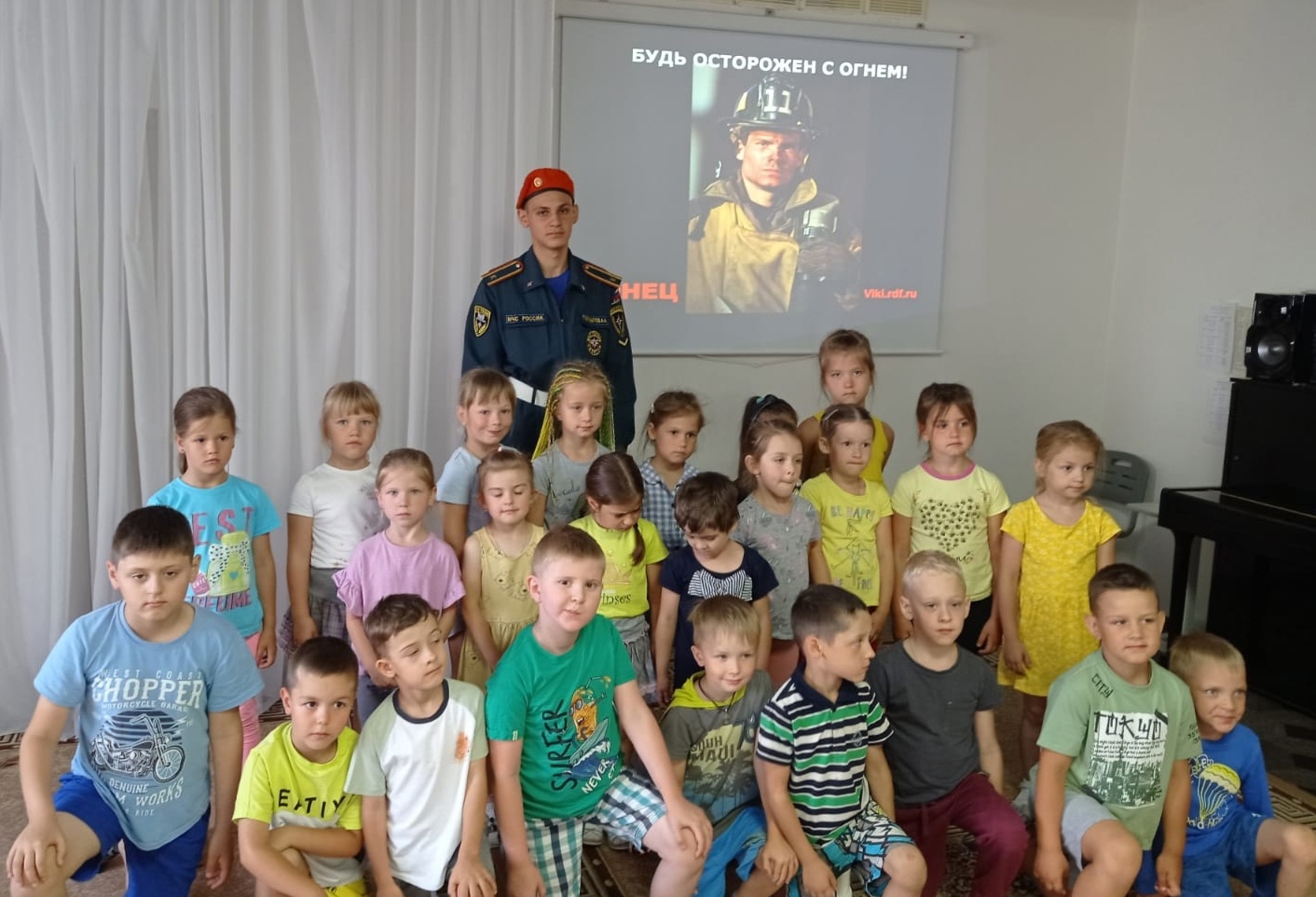 Дошкольники из Рязановского повторили правила пожарной безопасности