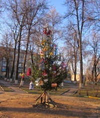 В поселении Рязановское установлены новогодние ели