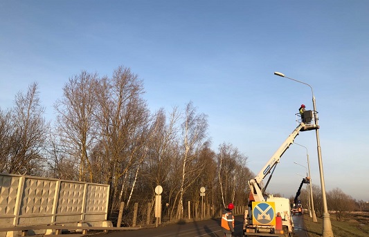 Элементы уличного освещения восстановили в поселении Рязановское