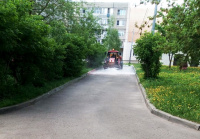 В Рязановском прошла промывка дорог