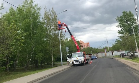 В поселении проведены работы по ремонту сетей уличного освещения