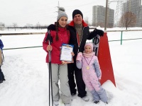Дошкольники, их родители и педагоги ДОП «Журавушка»  на фестивале «Мама, папа, я – лыжная семья»  