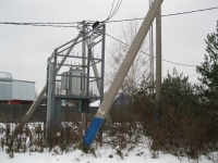В селе Остафьеве проводится реконструкция линии электропередач
