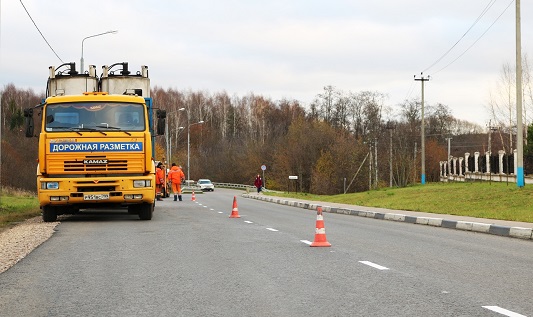 Разметку нанесли на дорогах поселения Рязановское